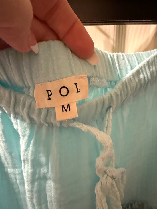 POL Aqua and Light Gray Tiered Maxi Skirt - Picture 2 of 6